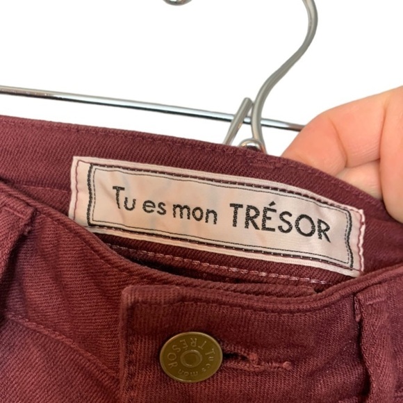 TU ES MON TRÉSOR Velvet Side Bow Jeans 26 - Picture 6 of 12